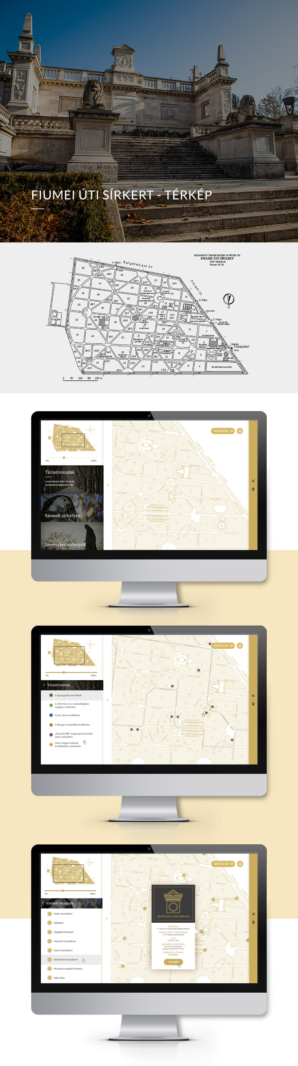 Fiumei Úti Sírkert - Térkép vektorizálás